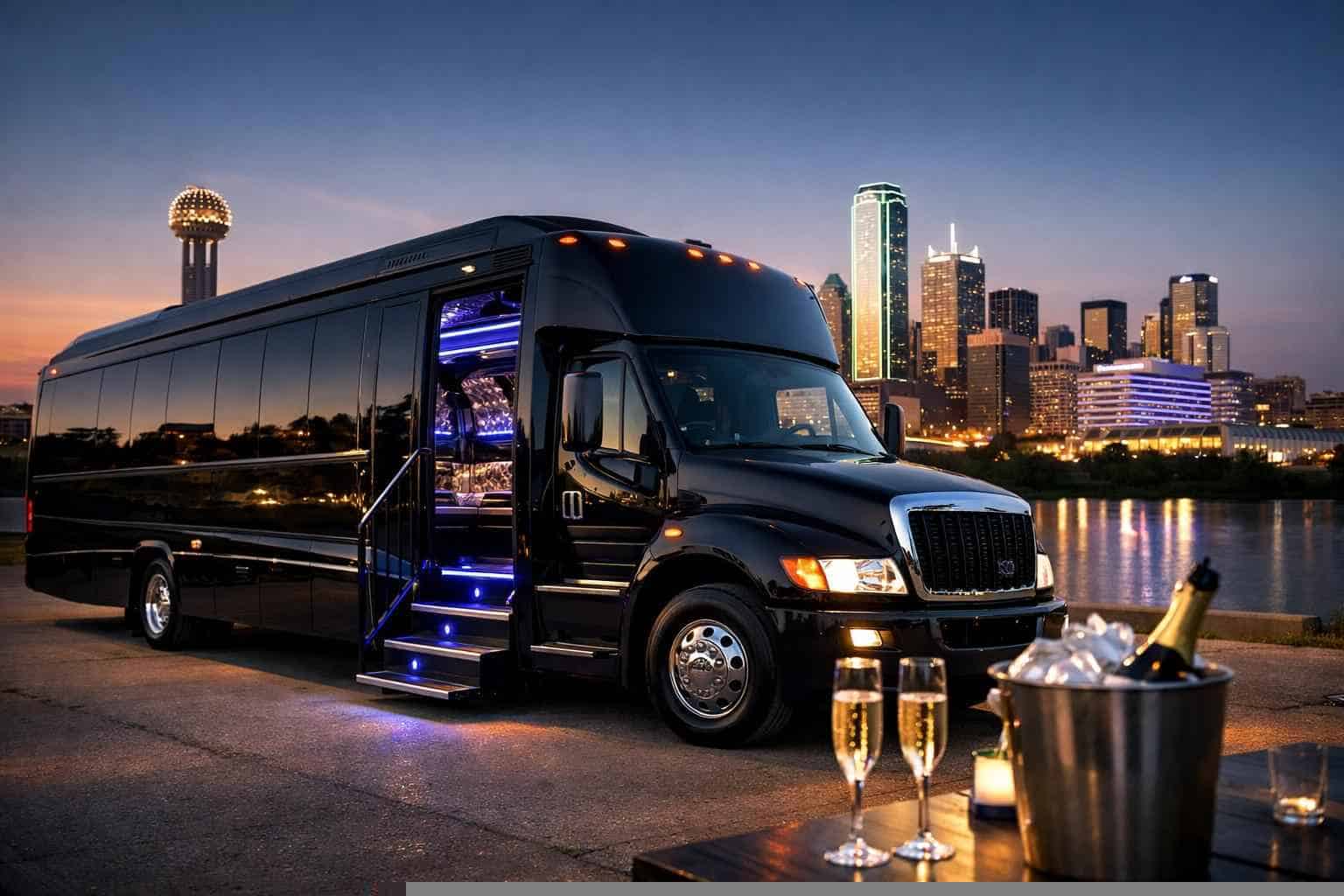 Black Party Bus Rental Near Me Grand Prairie TX