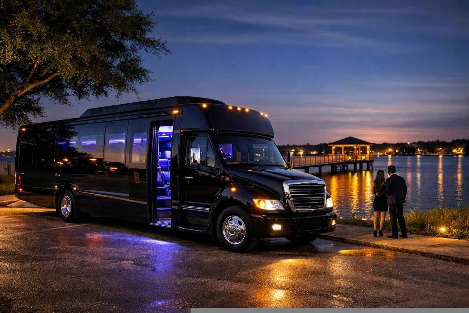 Black Party Bus Rental Near Me Little Elm TX