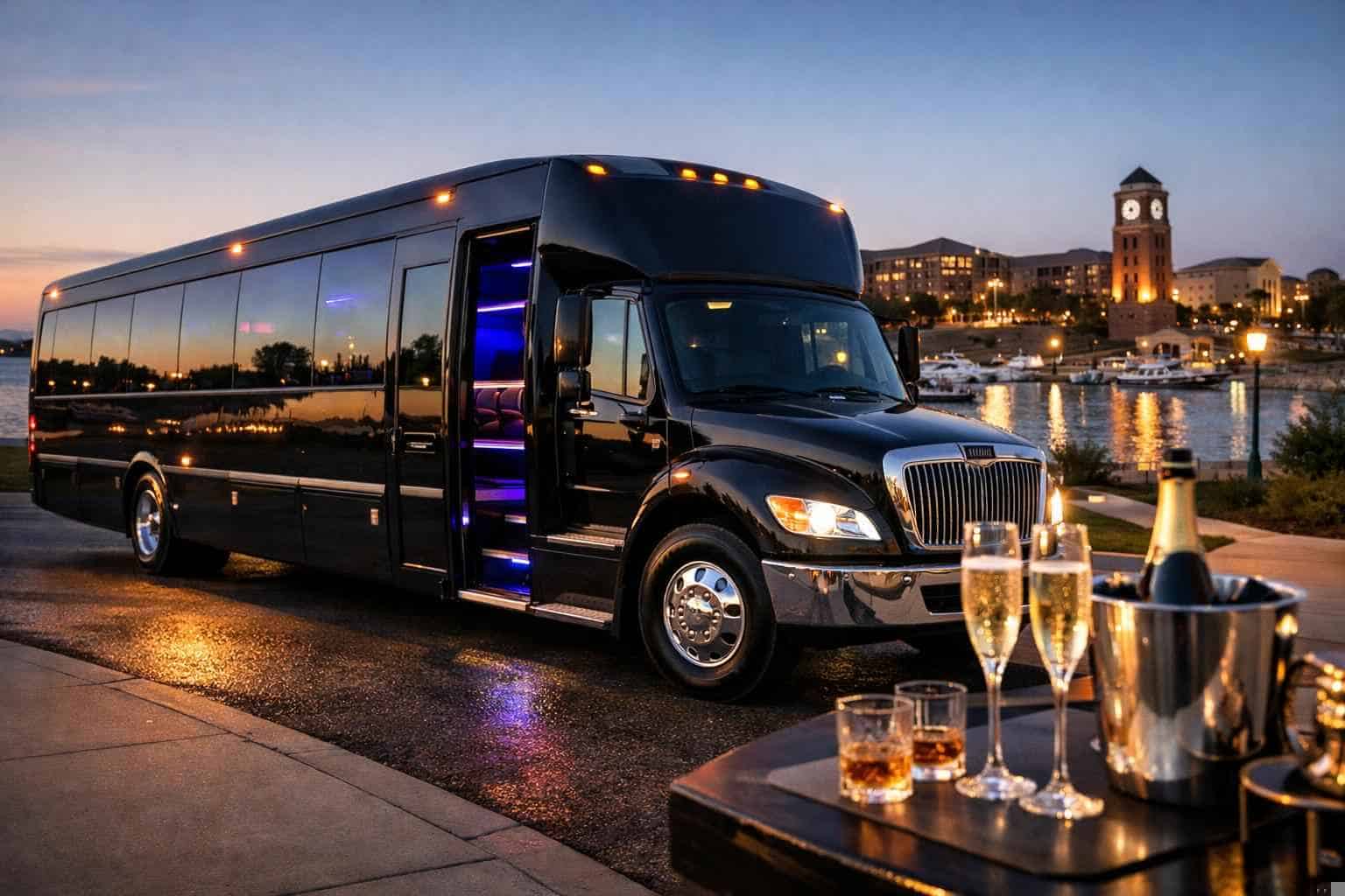 Black Party Bus Rental Near Me Rockwall TX