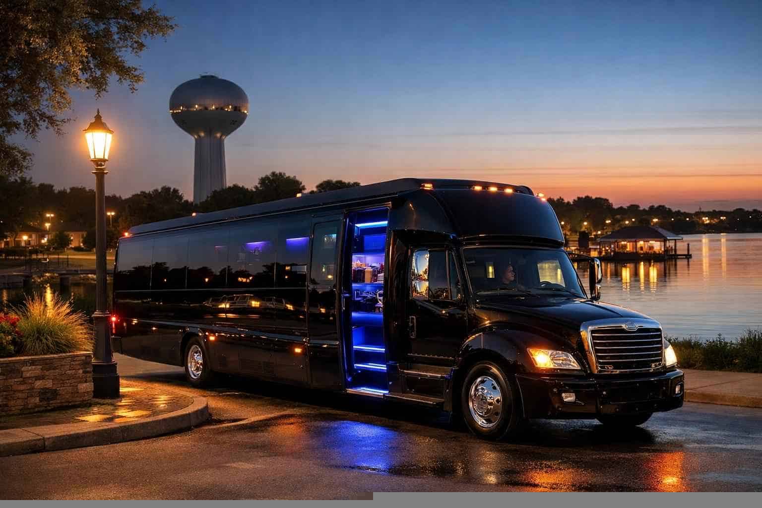 Black Party Bus Rental Near Me Rowlett TX