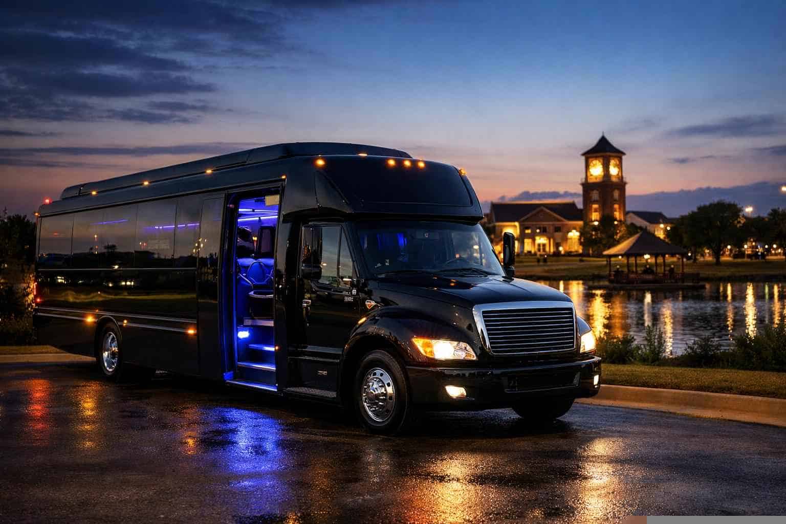 Black Party Bus Rental Near Me Sachse TX