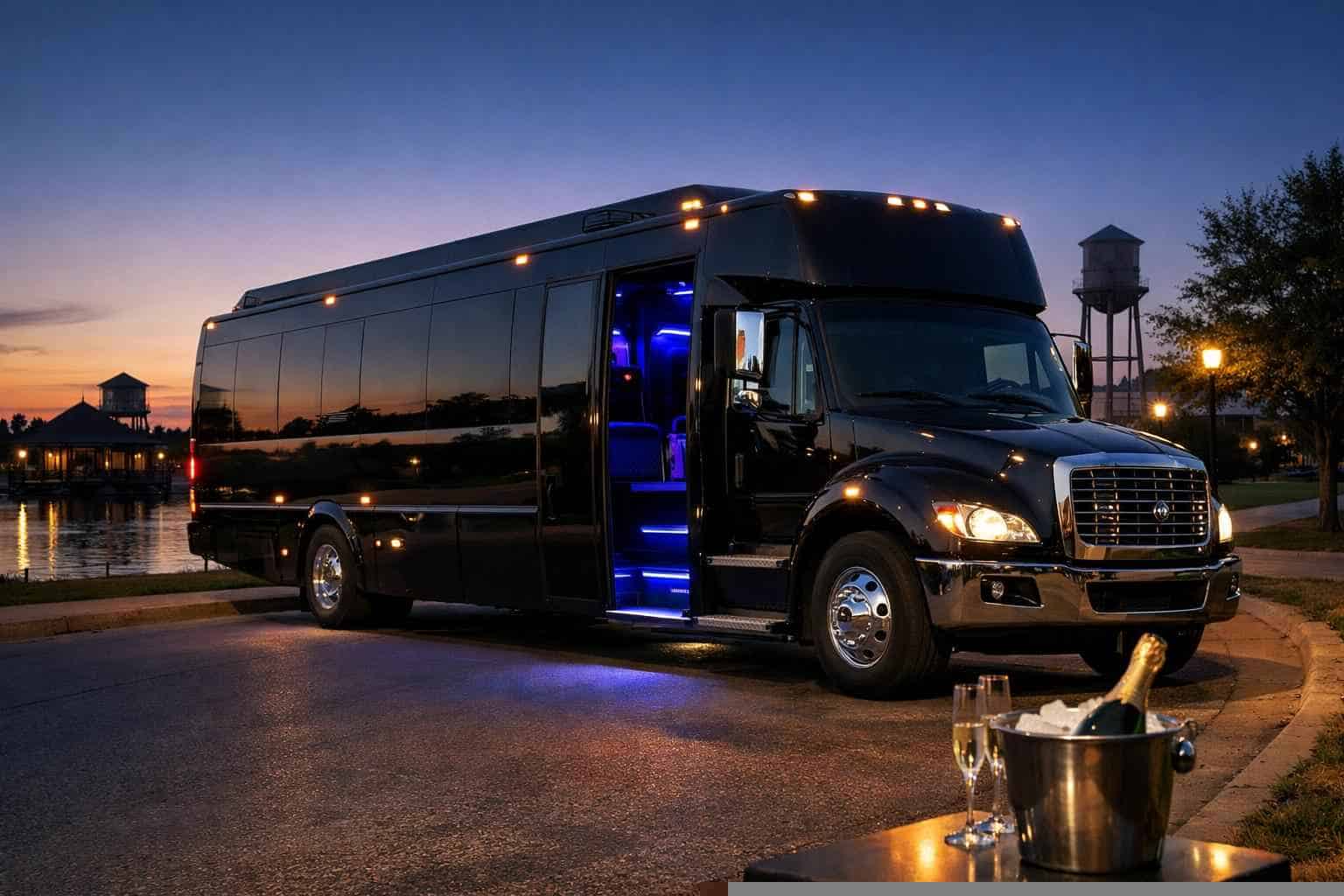 Black Party Bus Rental Near Me Wylie TX