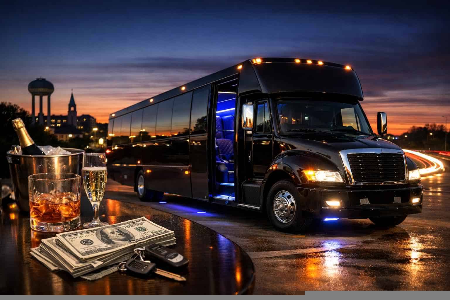 Black Party Bus Rental Prices in Cedar Hill TX