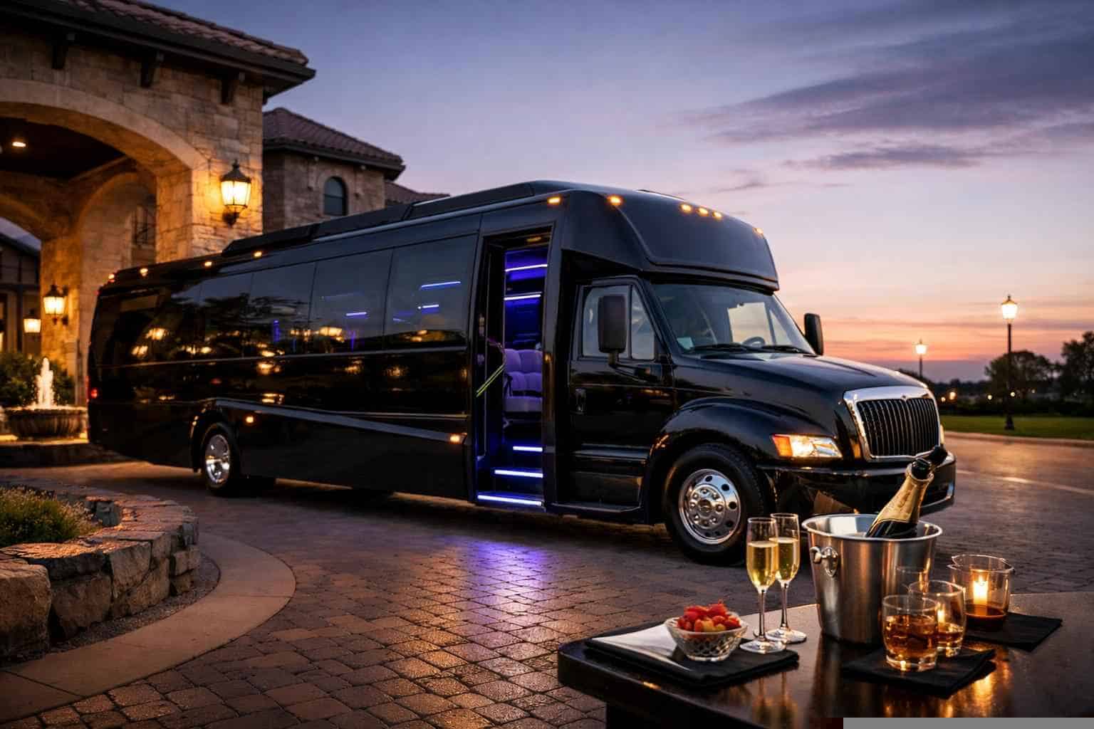 Black Party Bus Rental Prosper TX