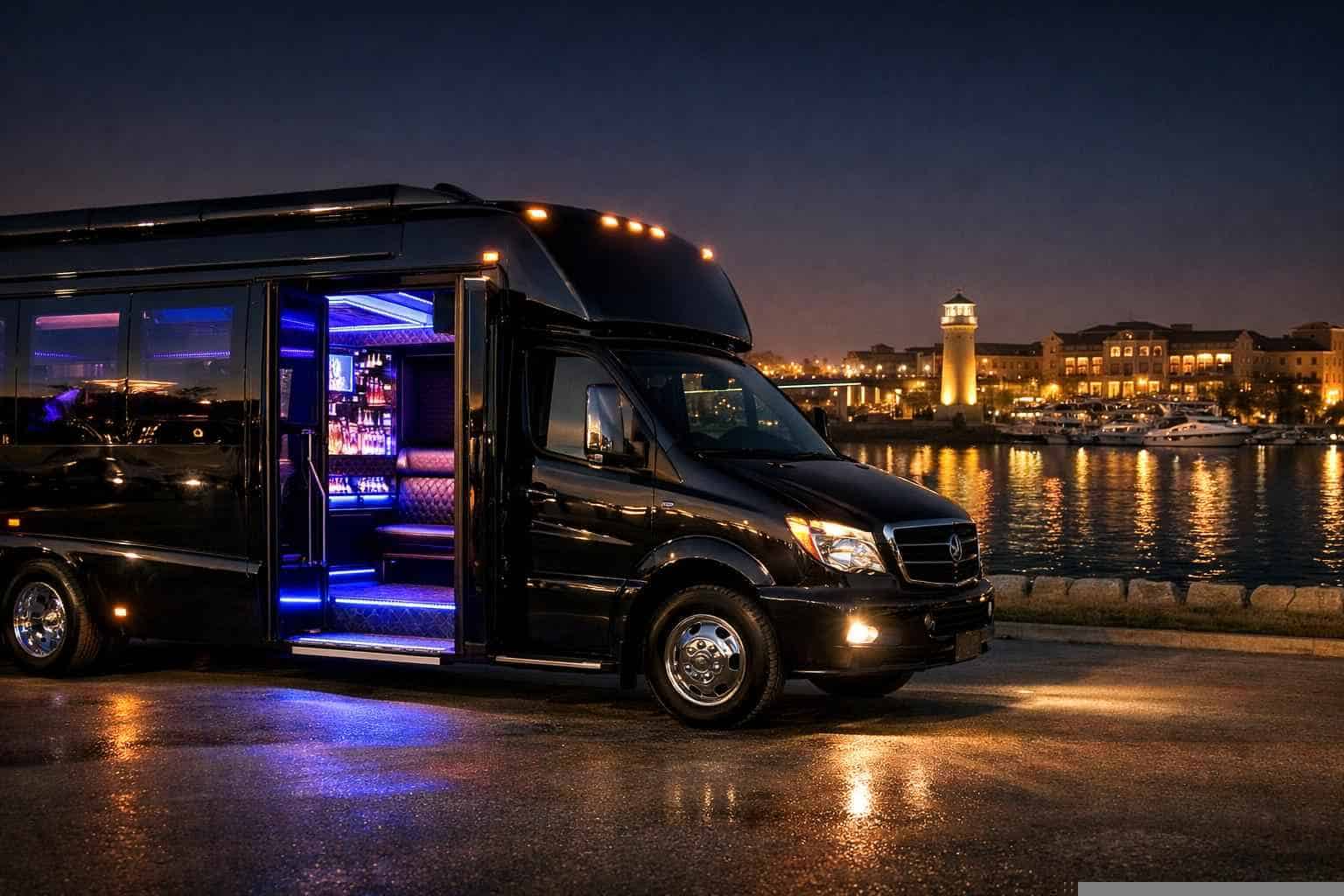 Black Party Bus Rental Rockwall TX