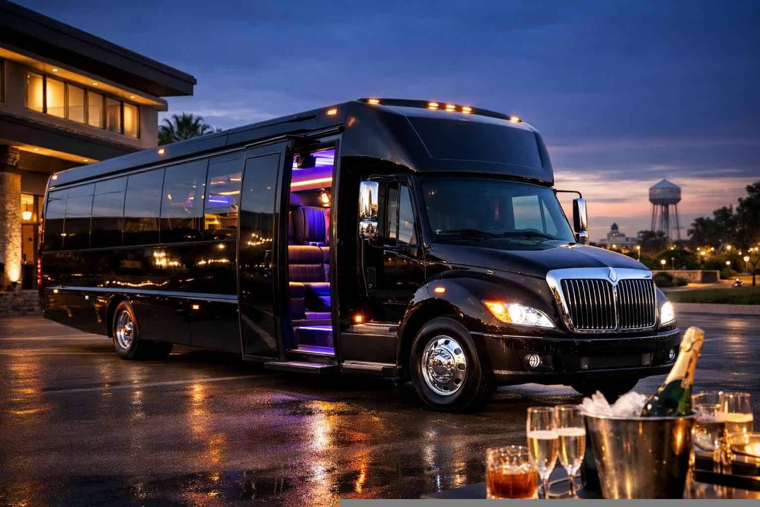 Black Party Bus Rental Sachse TX