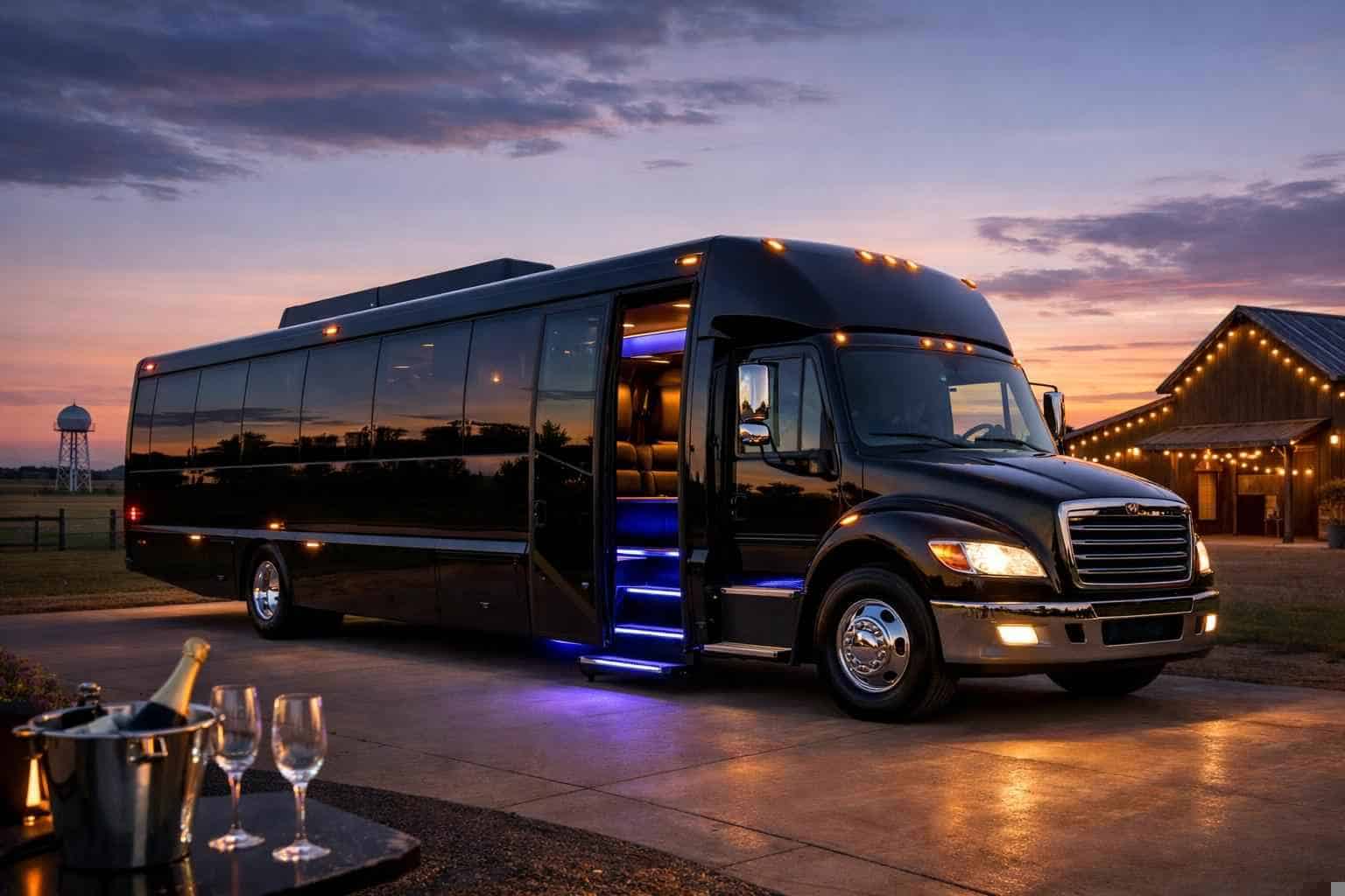Black Party Bus Rental Services in Celina Texas