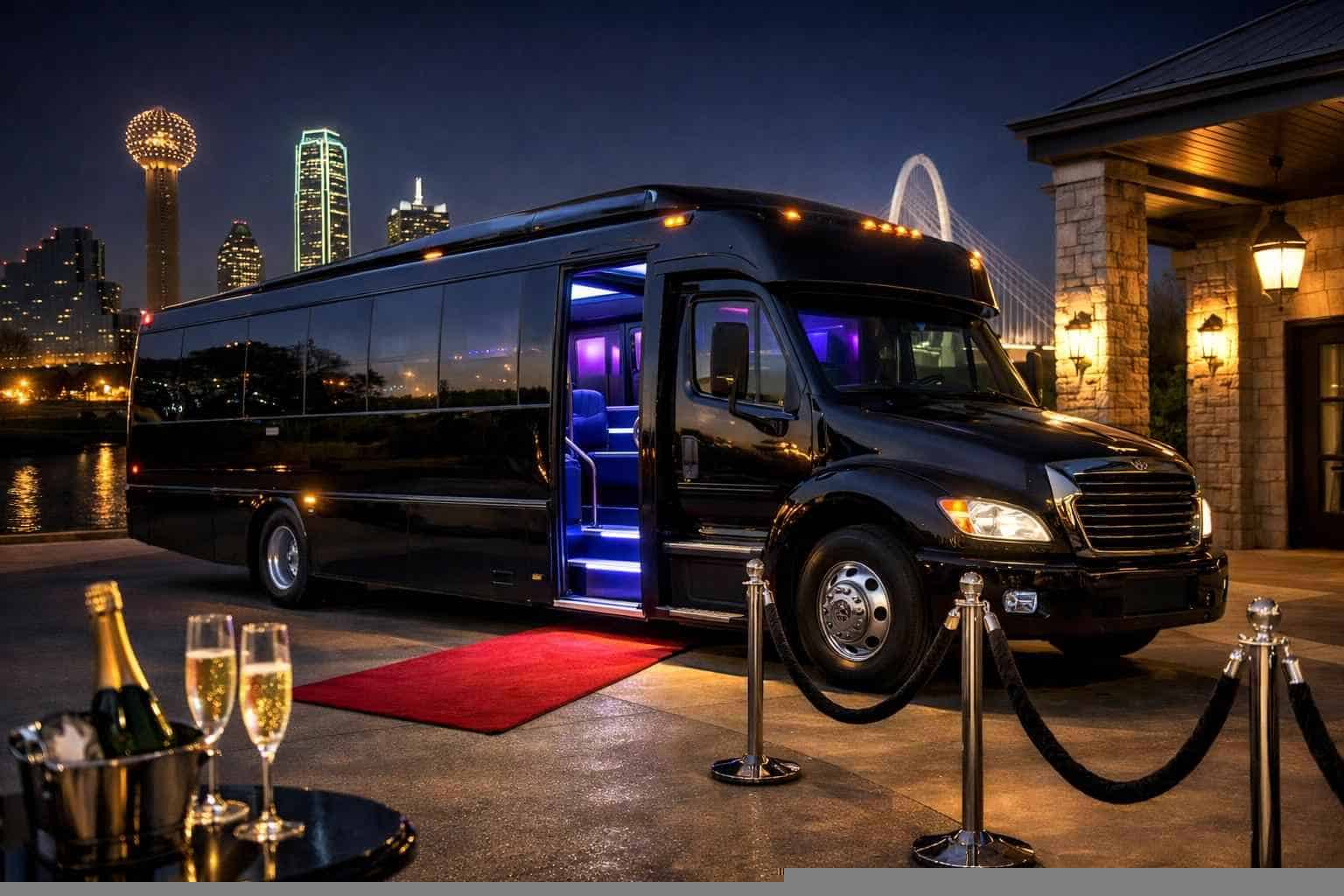Black Party Bus Rental Services In Garland Texas