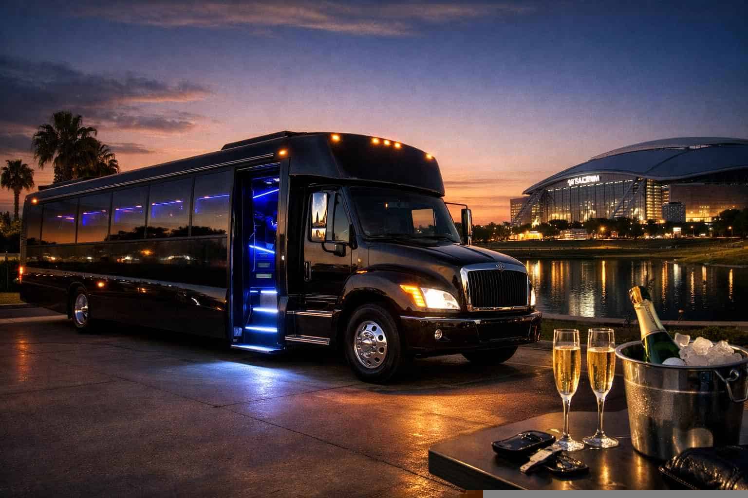 Black Party Bus Rental Services in Grand Prairie Texas