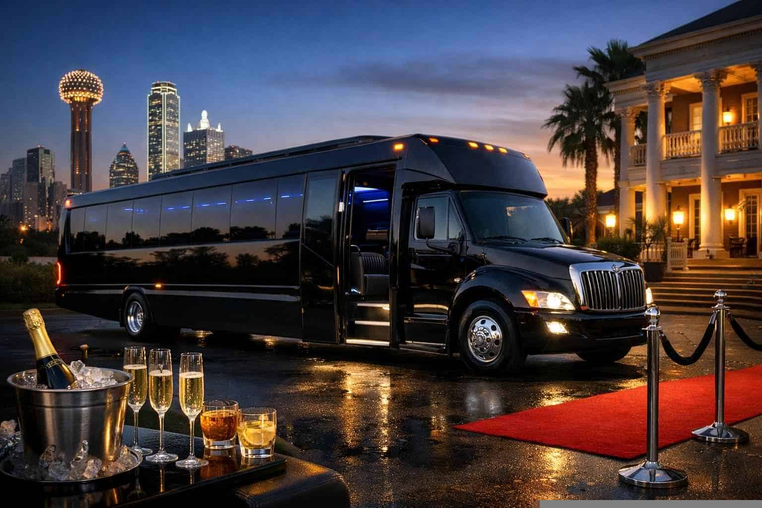 Black Party Bus Rental Services in Lancaster Texas