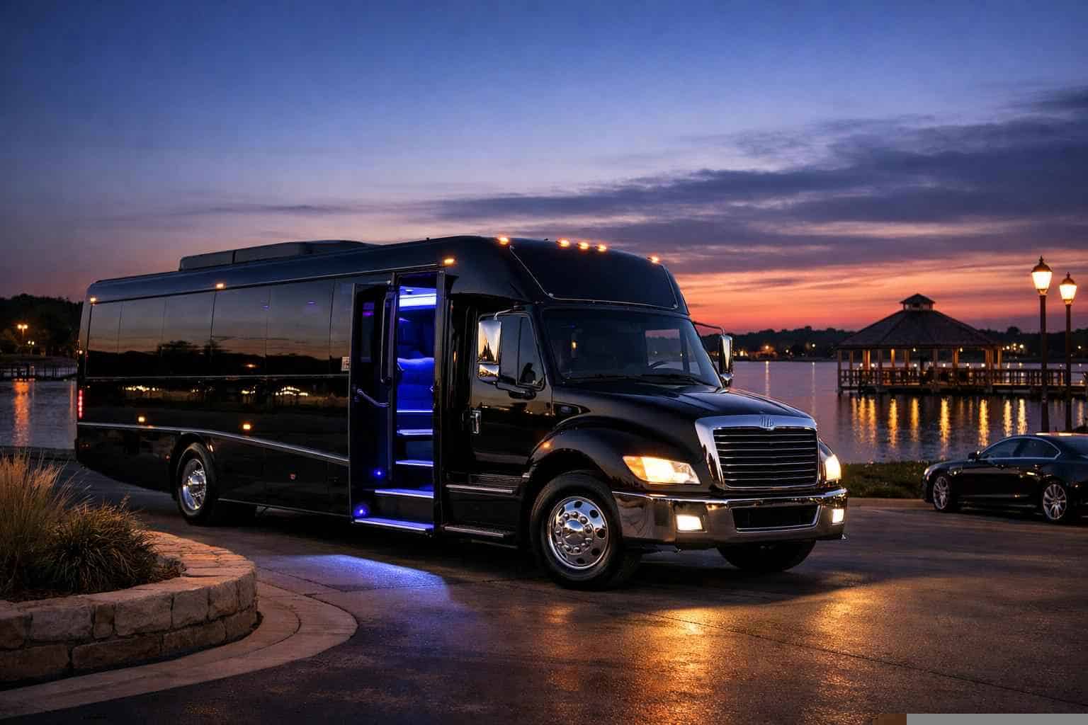 Black Party Bus Rental Services In Little Elm Texas