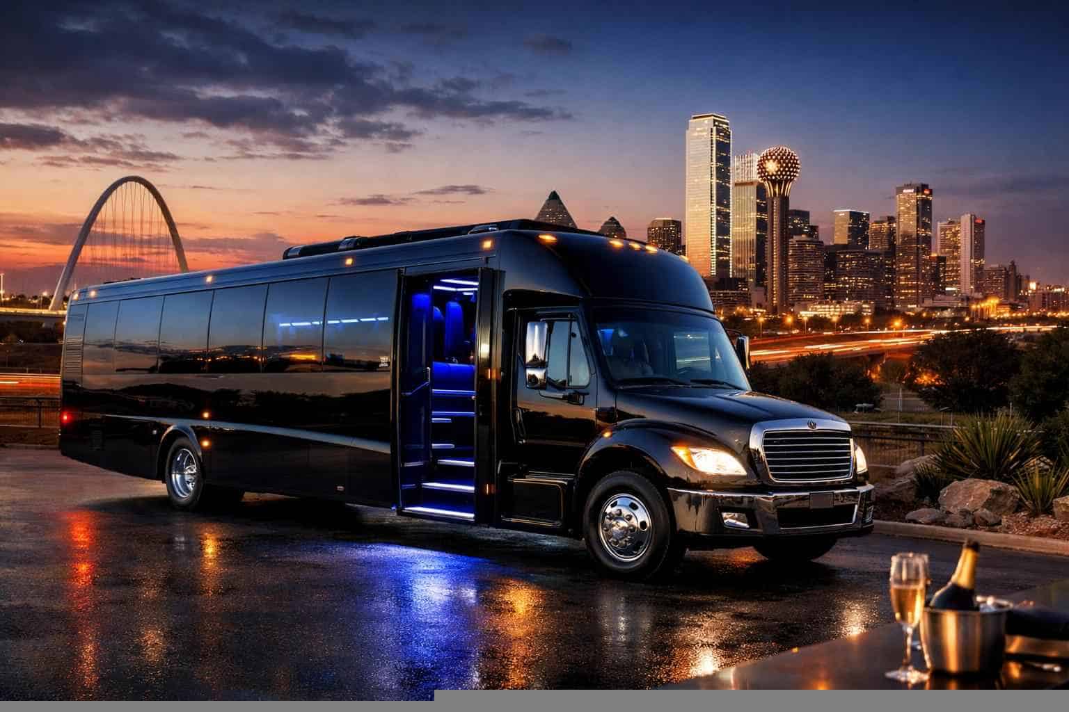 Black Party Bus Rental Services In Mesquite Texas
