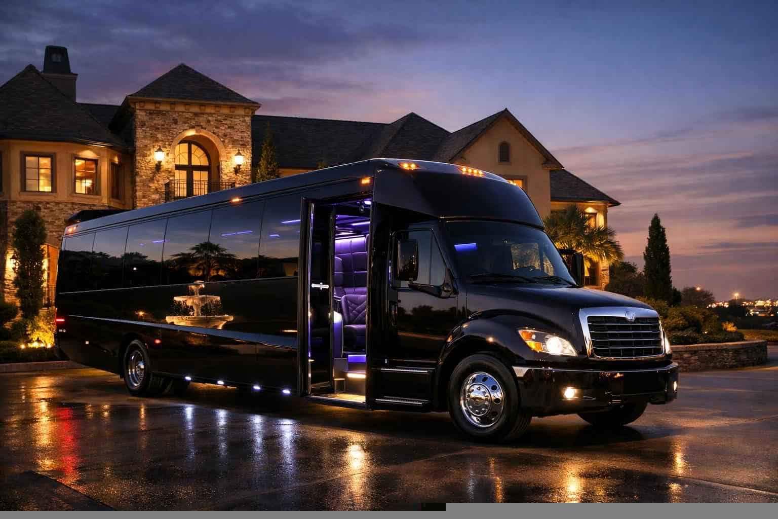 Black Party Bus Rental Services in Prosper Texas