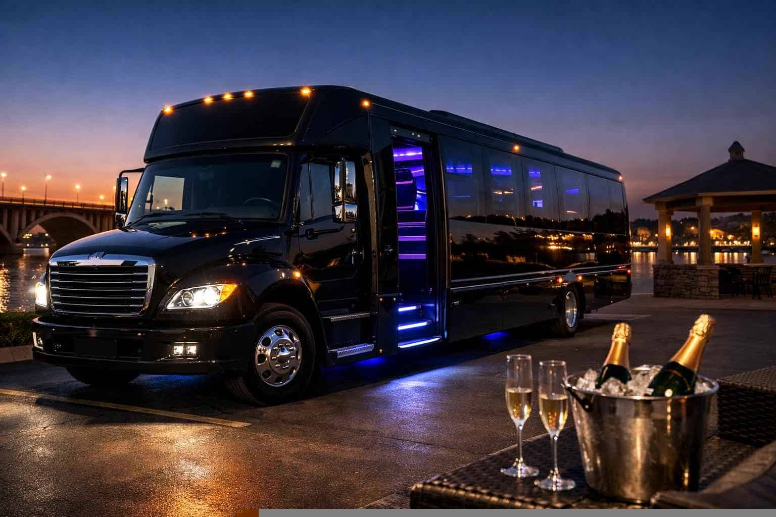 Black Party Bus Rental Services in Rowlett Texas