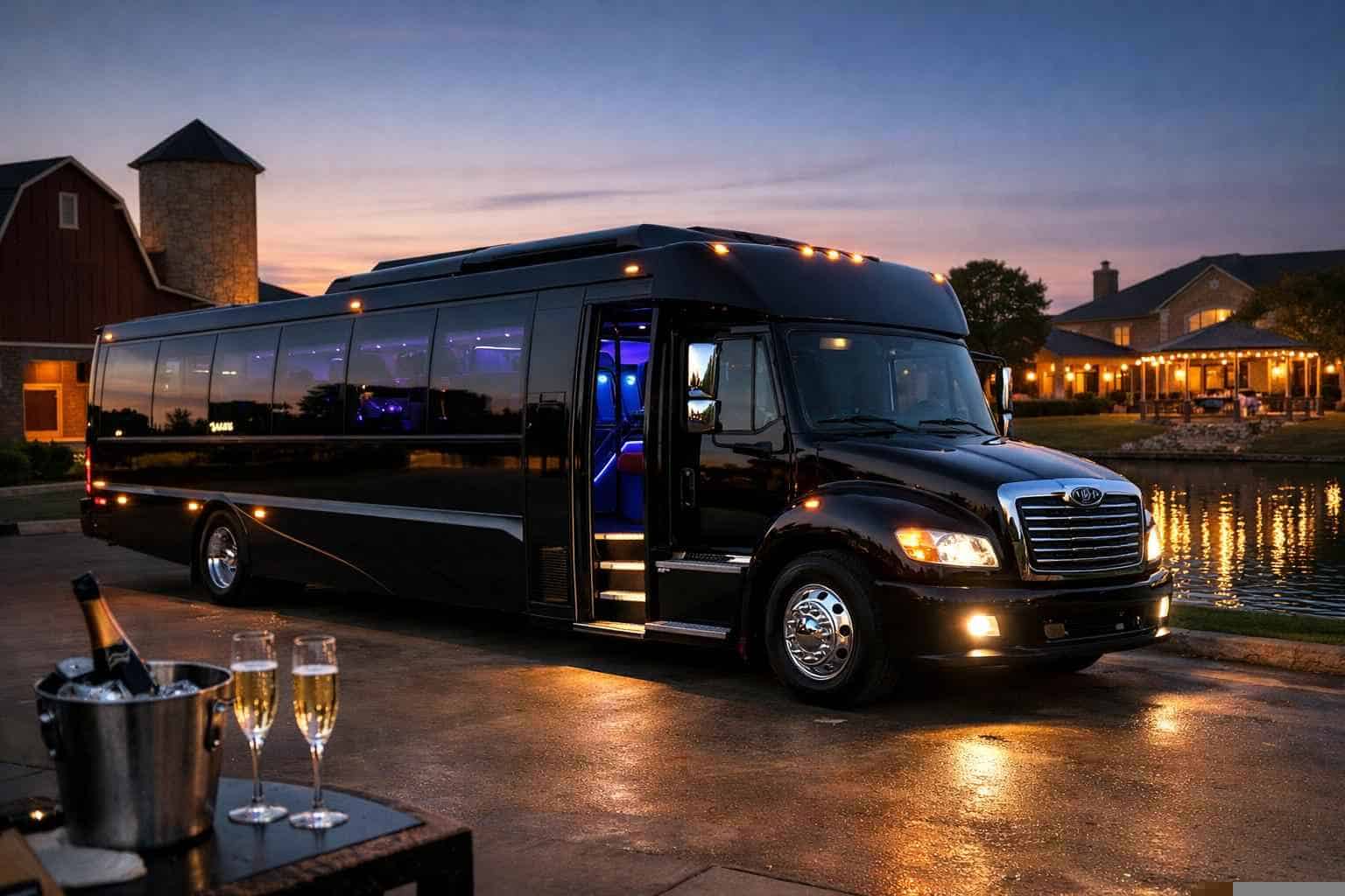 Black Party Bus Rental Services in Sachse Texas