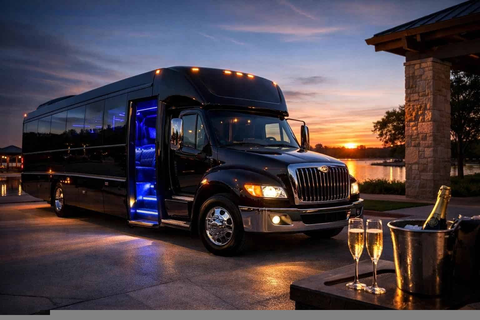 Black Party Bus Rental Services in Wylie Texas