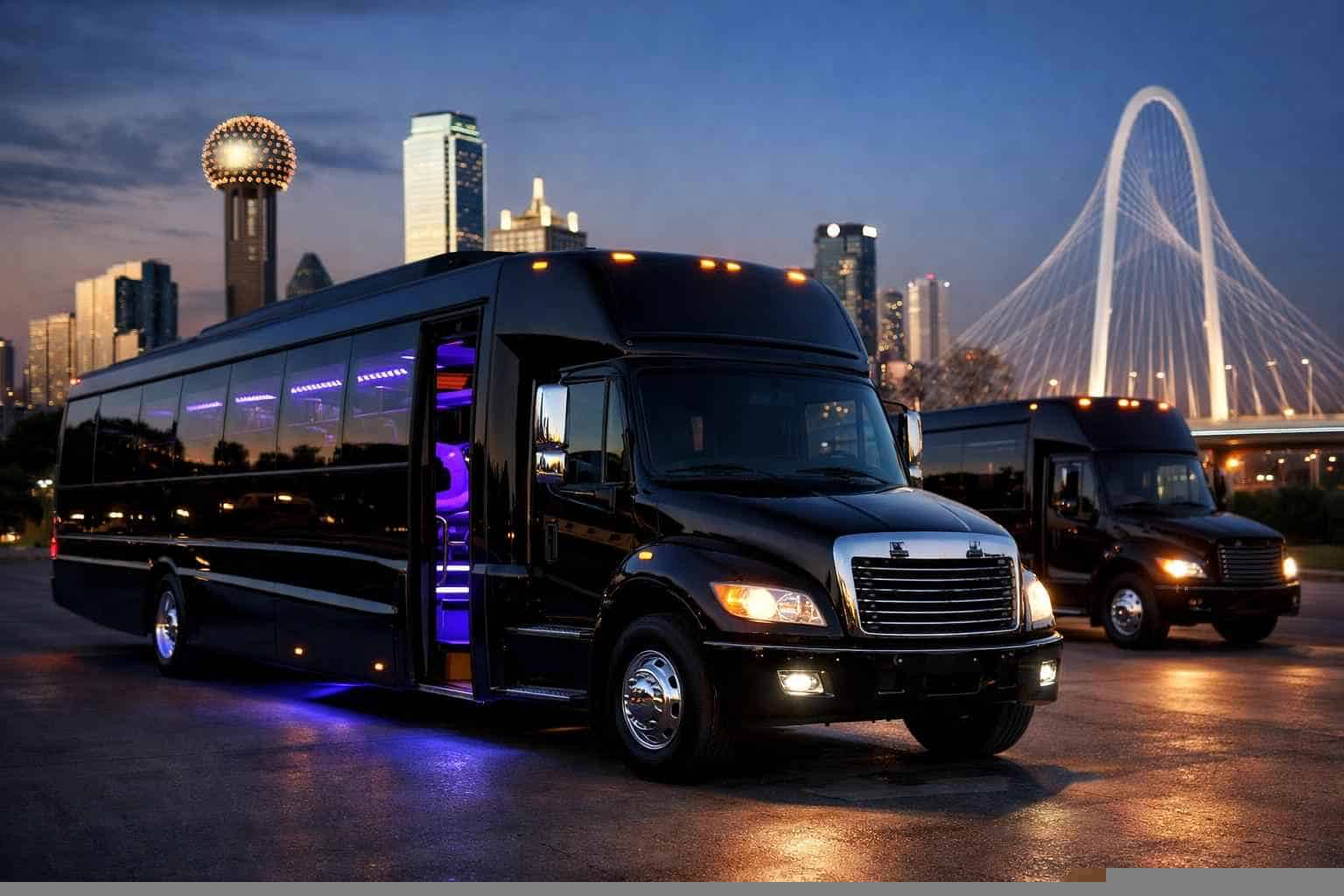 Black Party Buses in Duncanville Texas