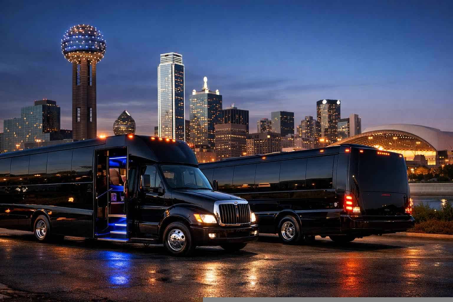 Black Party Buses in Garland Texas