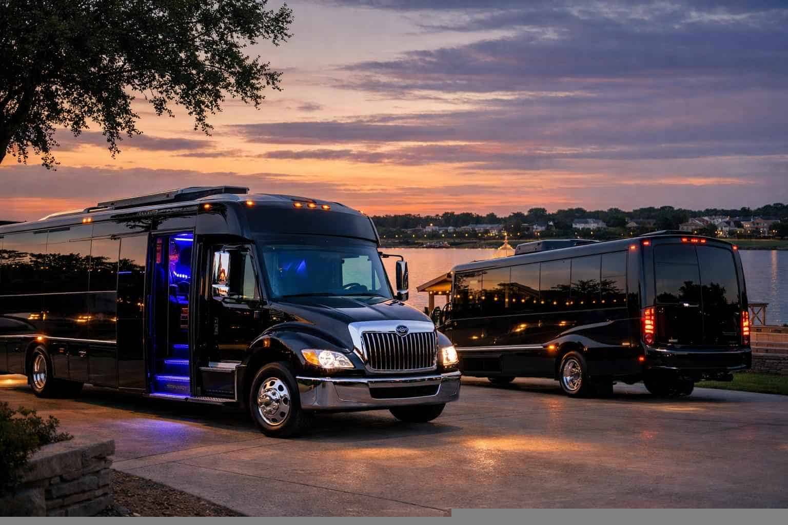 Black Party Buses in Little Elm Texas