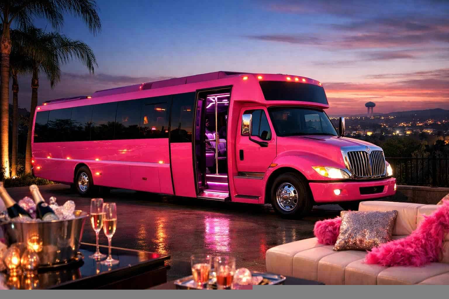 Cedar Hill Texas Pink Party Bus Rental