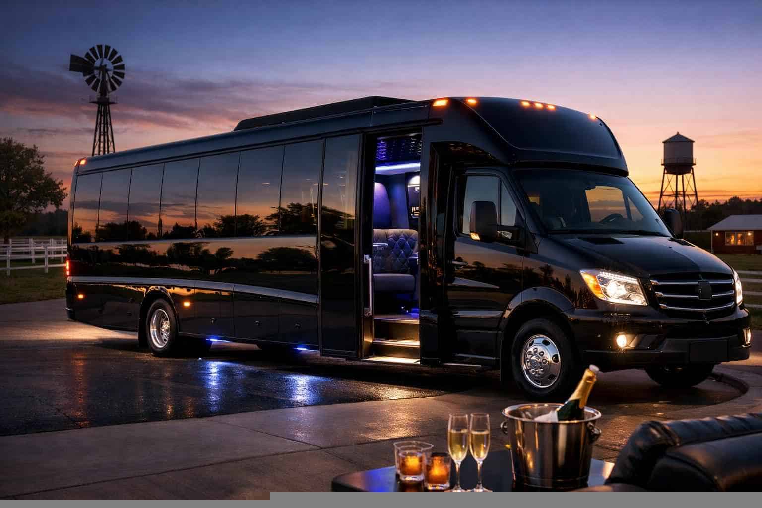 Celina Texas Black Party Bus Rental