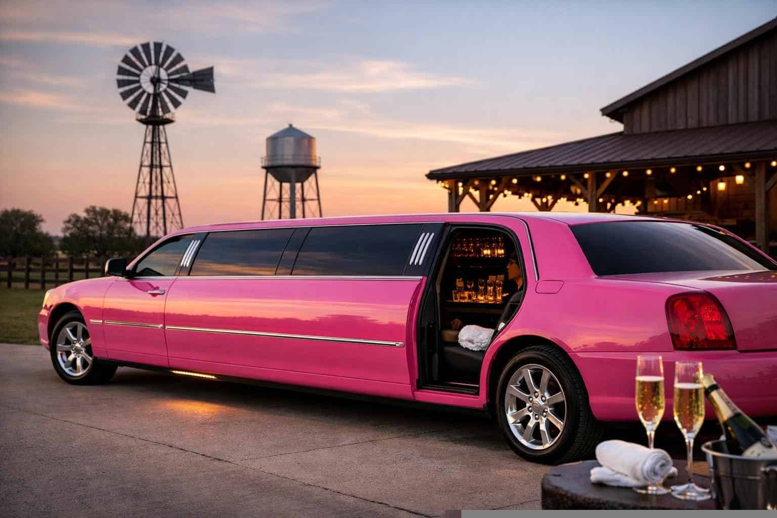 Celina Texas Pink Limo Rental