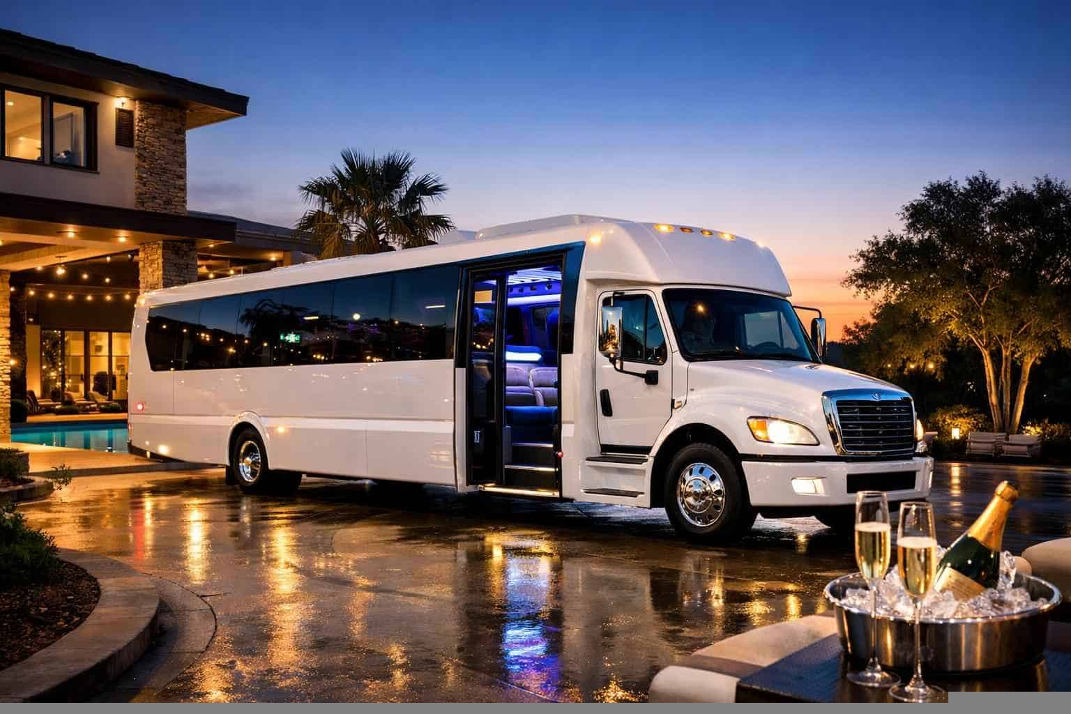 DeSoto Texas White Party Bus Rental