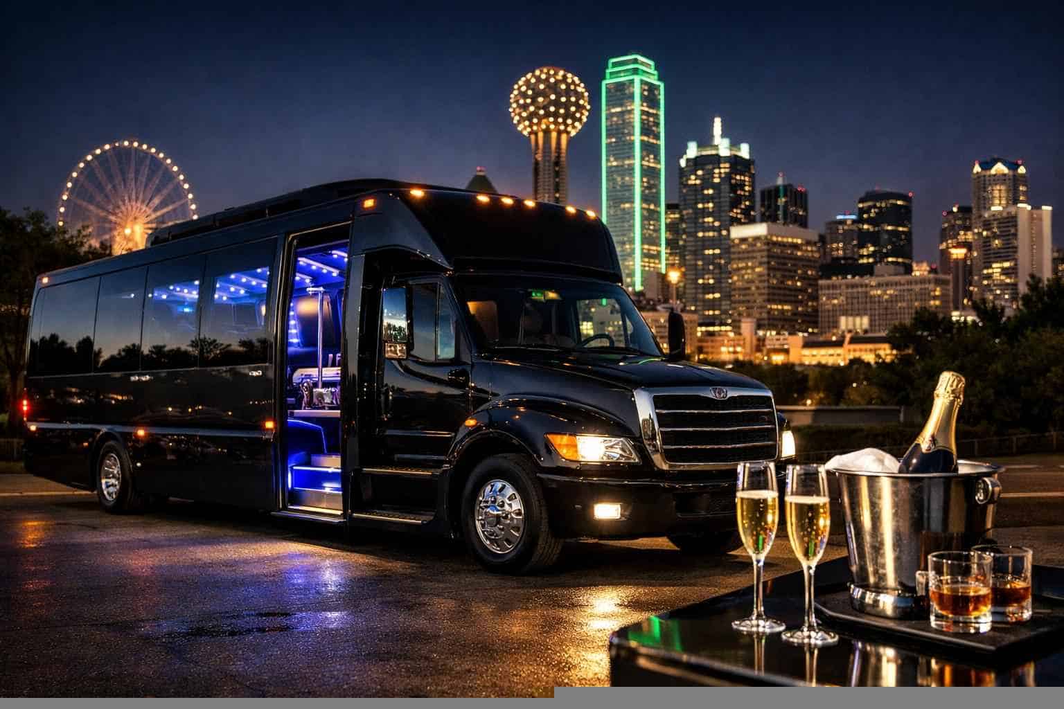 Garland Texas Black Party Bus Rental