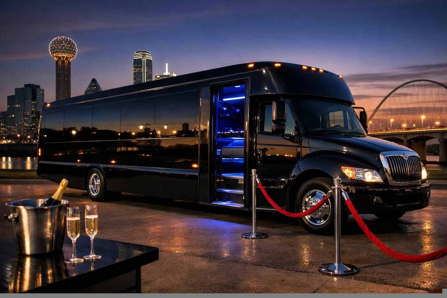 Grand Prairie Texas Black Party Bus Rental
