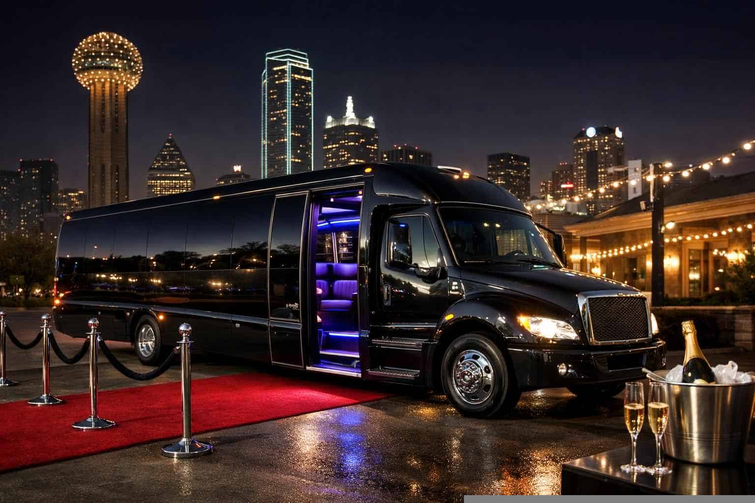 Lancaster Texas Black Party Bus Rental