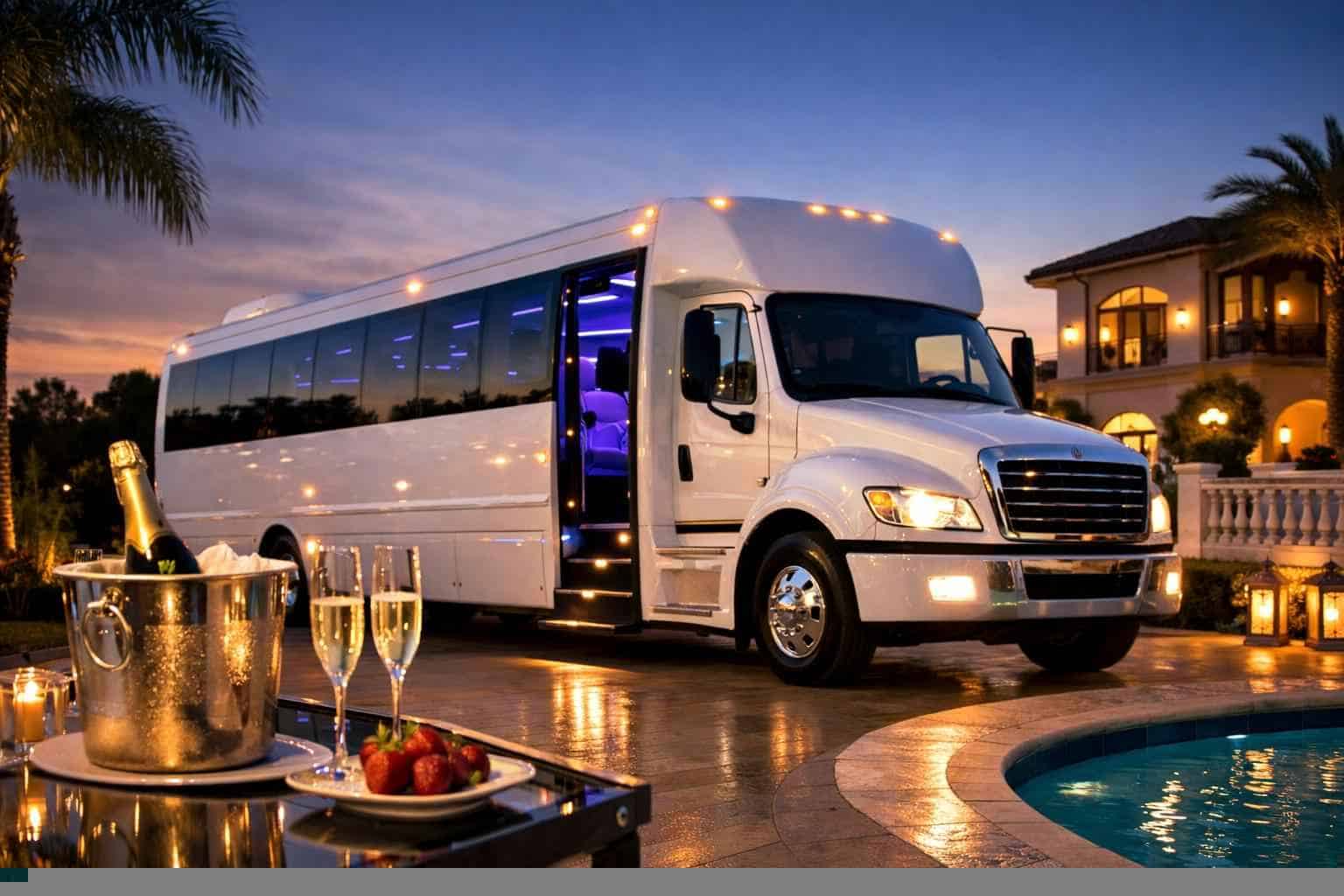 Lancaster Texas White Party Bus Rental