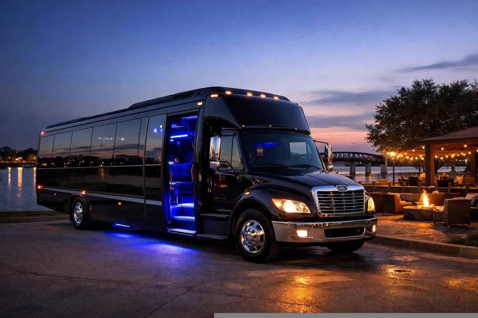 Little Elm Texas Black Party Bus Rental