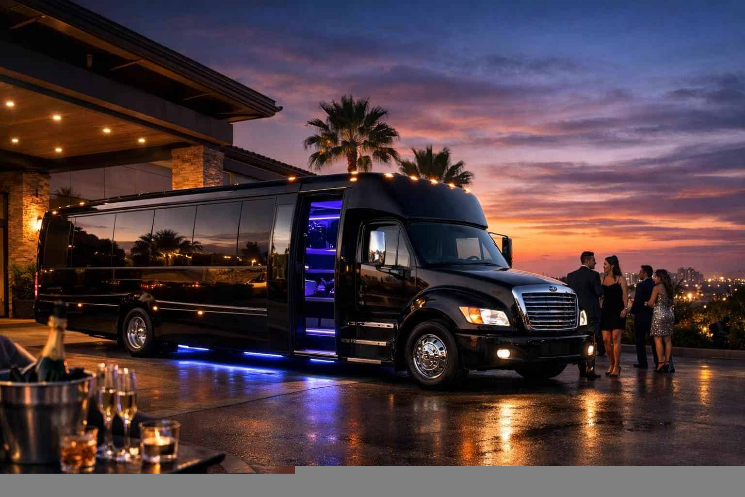 Luxury Black Party Bus Rental in Balch Springs Texas