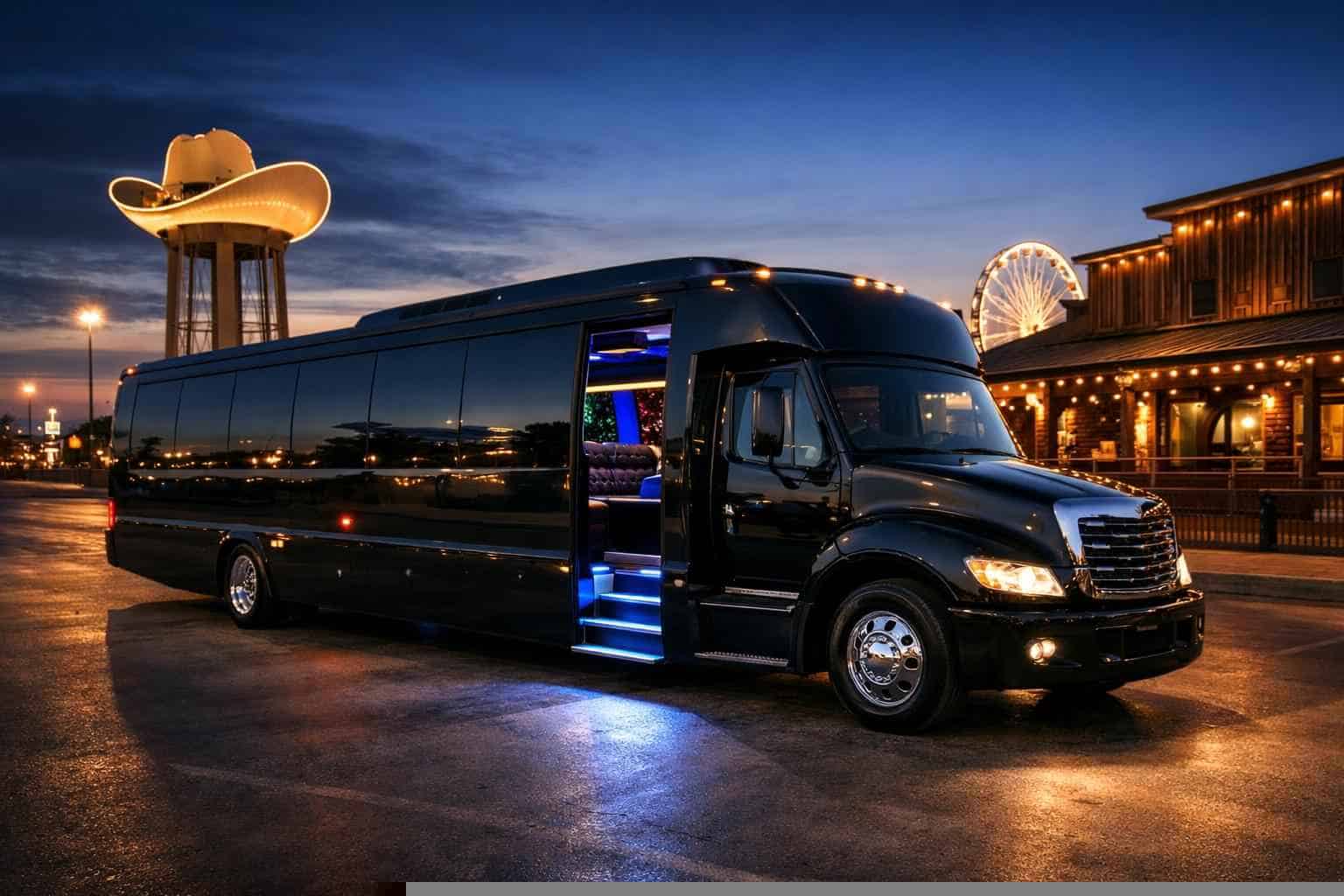 Luxury Black Party Bus Rental In Mesquite Texas
