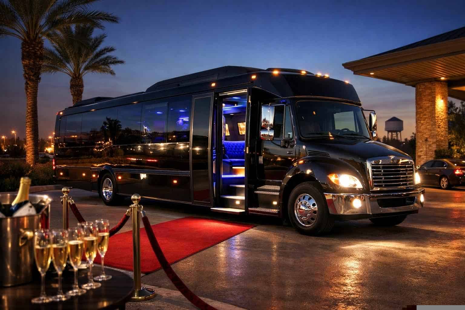 Luxury Black Party Bus Rental in Sachse Texas