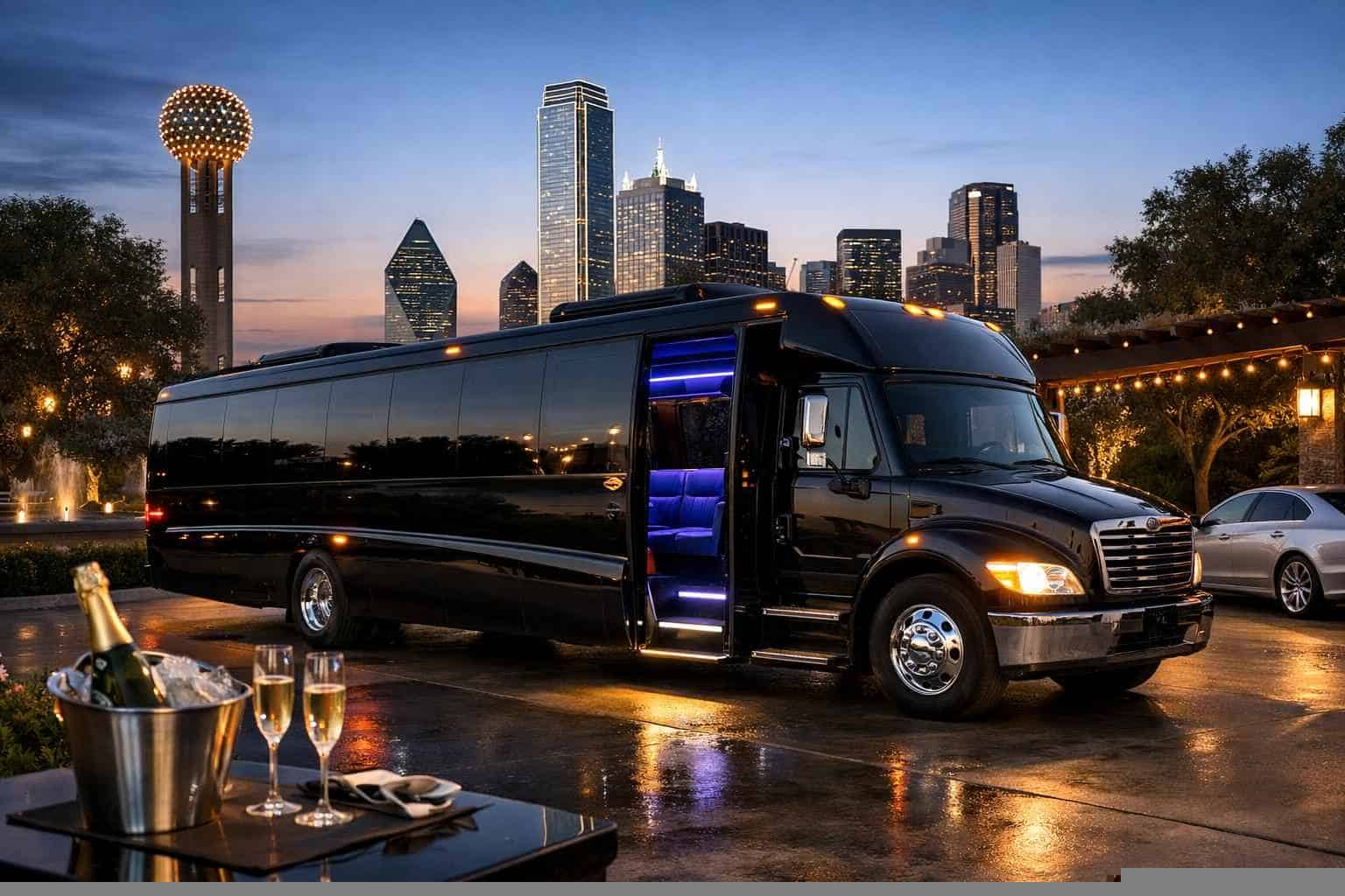Luxury Limo Bus Rental in Garland Texas