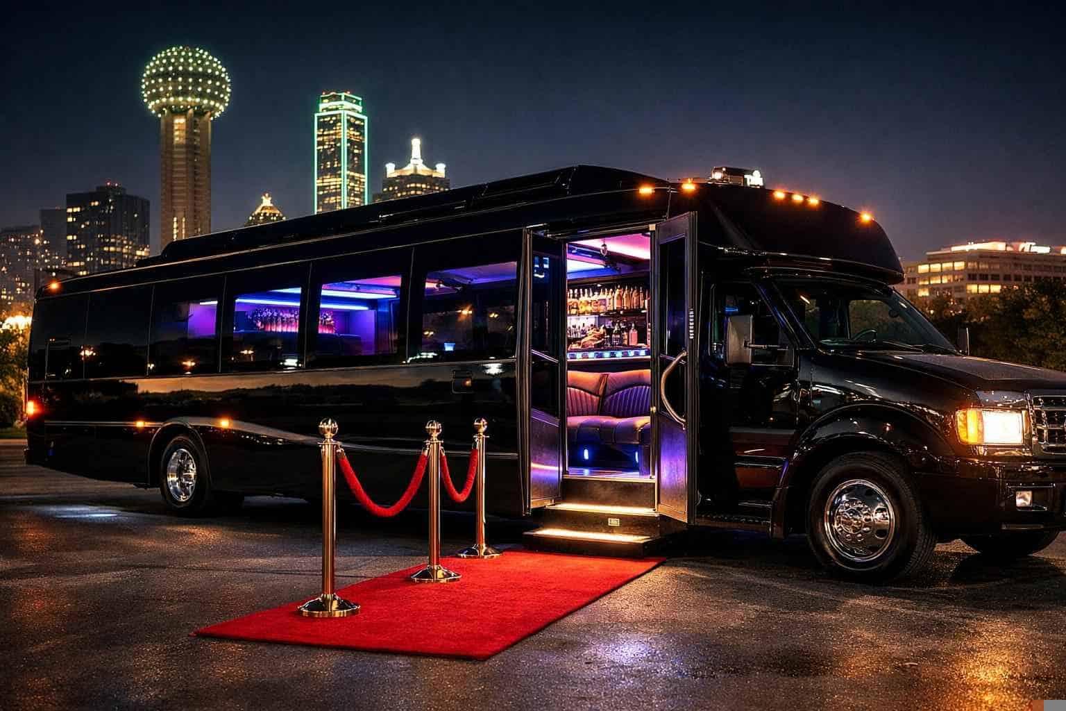 Luxury Party Bus Rental in Garland Texas