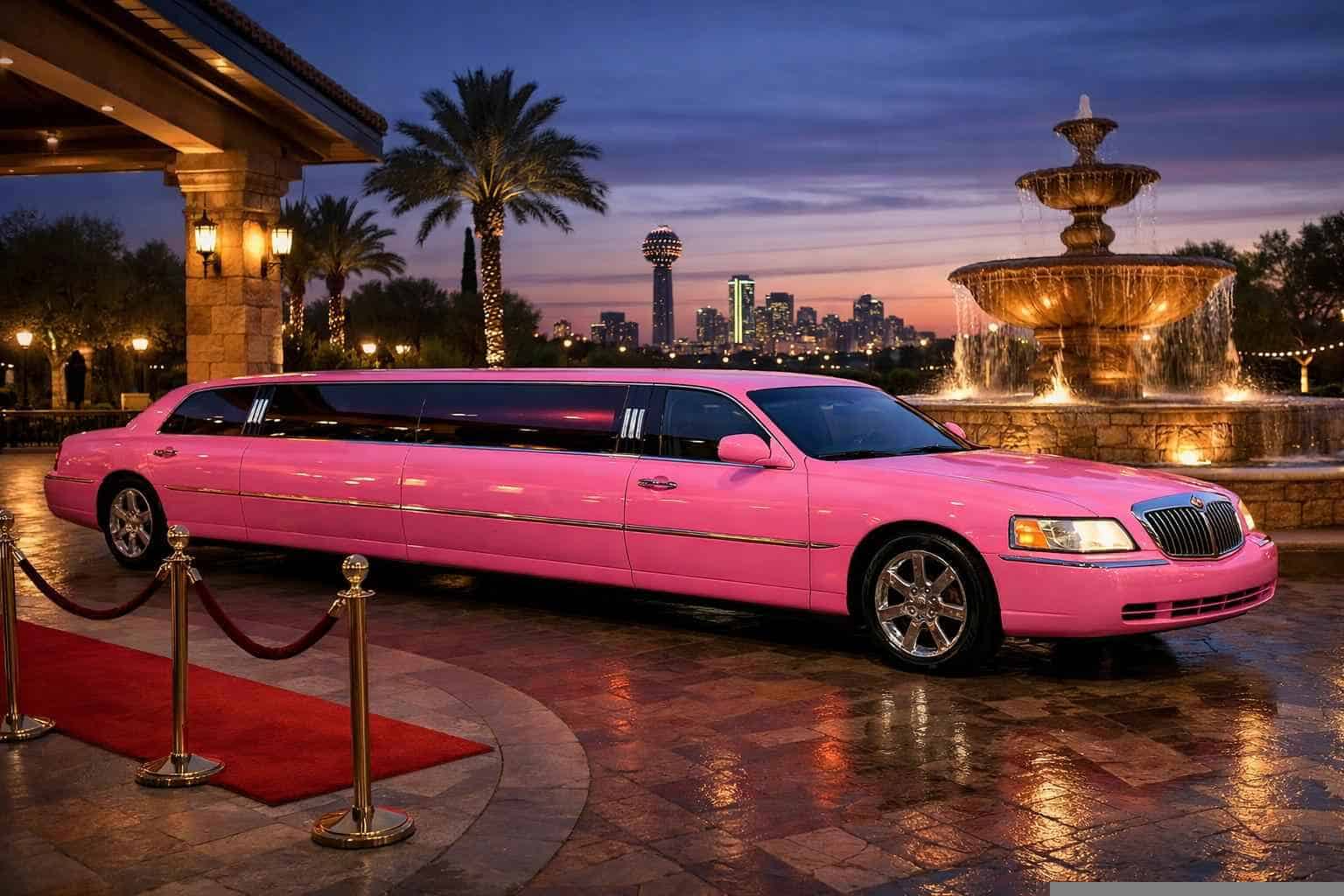 Luxury Pink Limo Rental in Balch Springs Texas