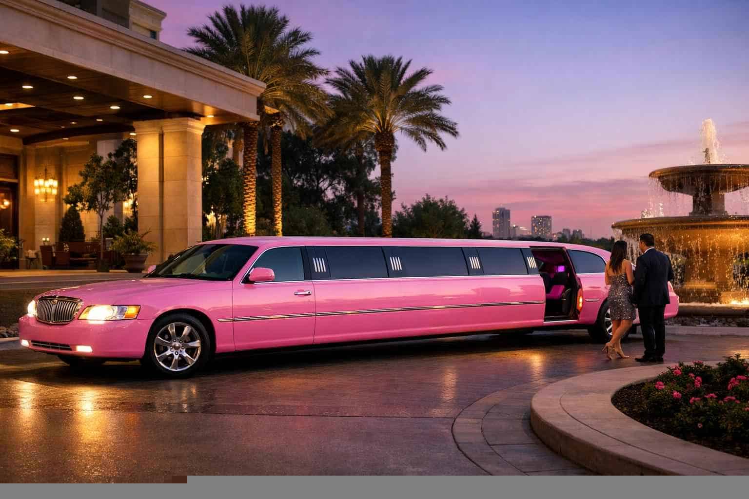 Luxury Pink Limo Rental in Duncanville Texas