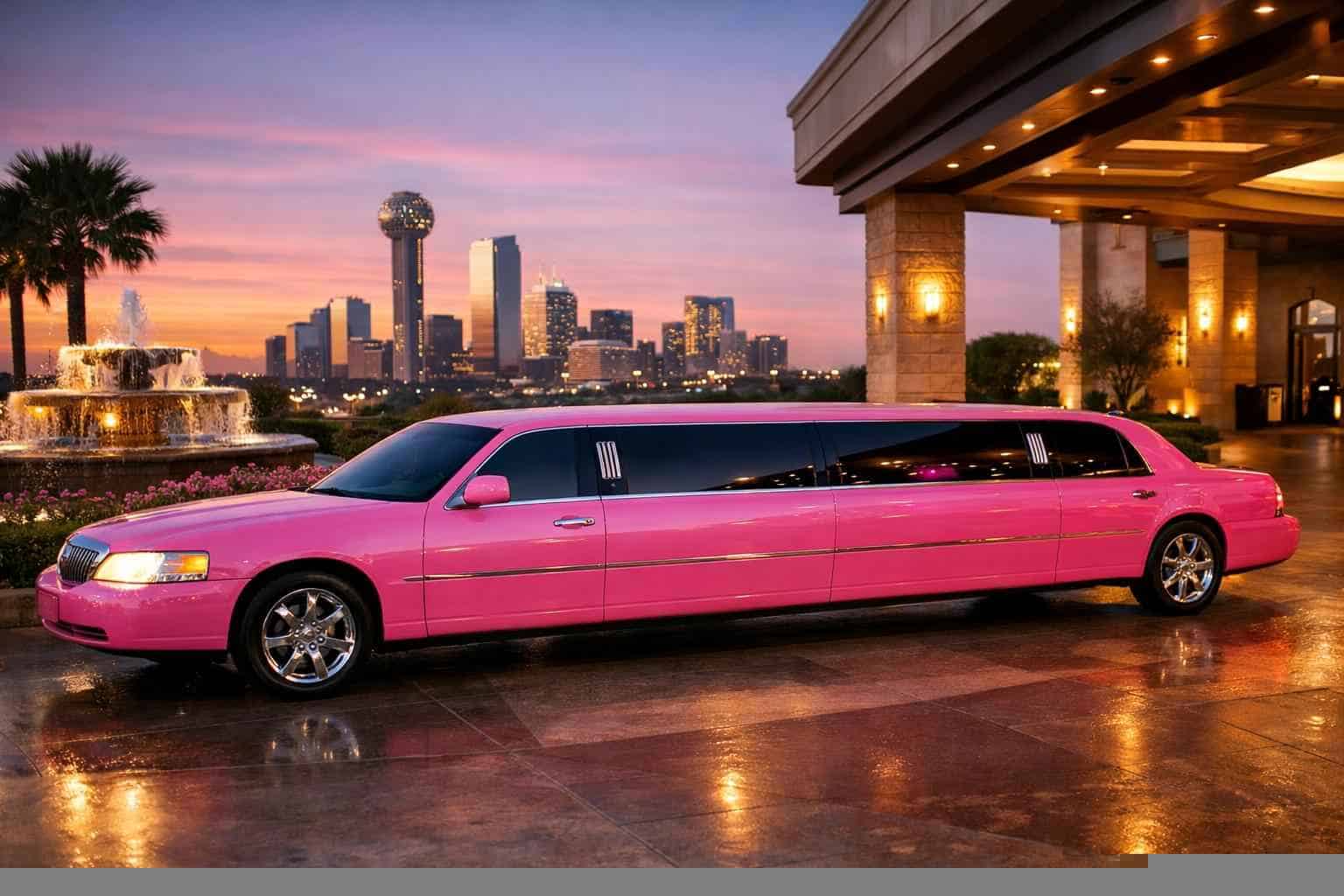 Luxury Pink Limo Rental in Grand Prairie Texas