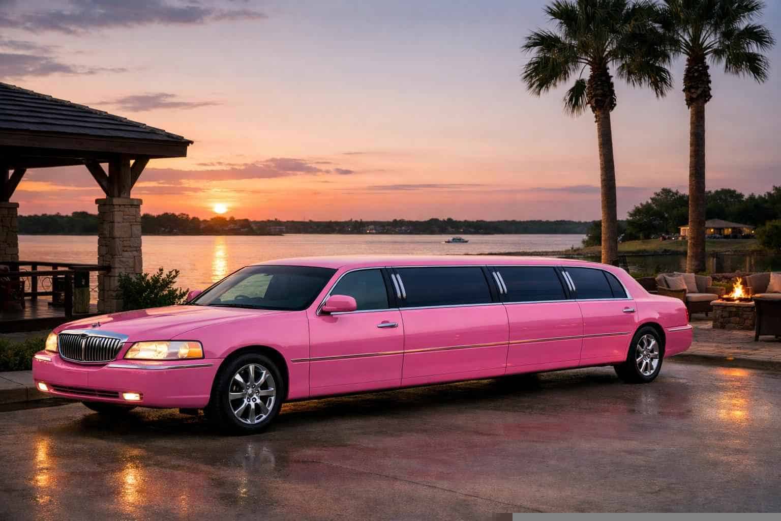 Luxury Pink Limo Rental in Little Elm Texas