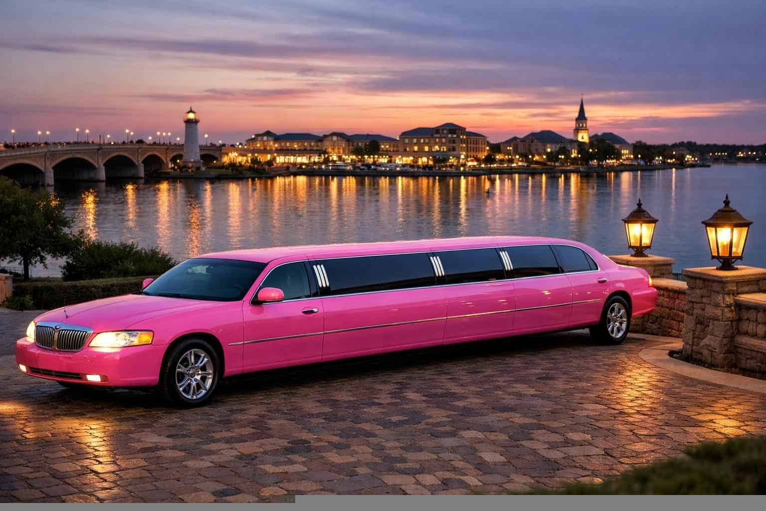 Luxury Pink Limo Rental in Rockwall Texas
