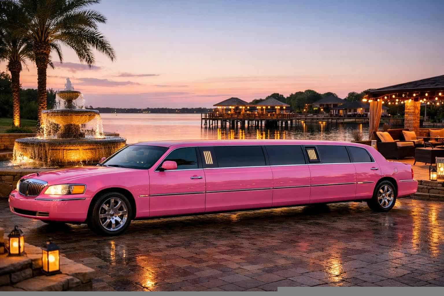 Luxury Pink Limo Rental in Rowlett Texas