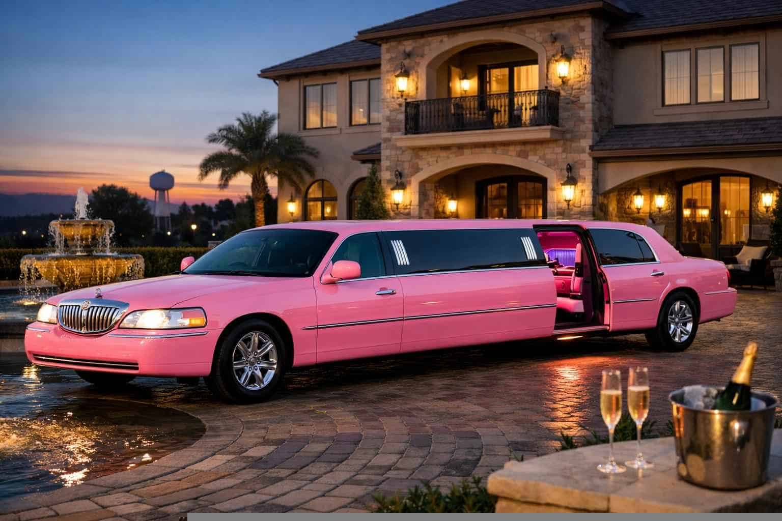Luxury Pink Limo Rental in Sachse Texas
