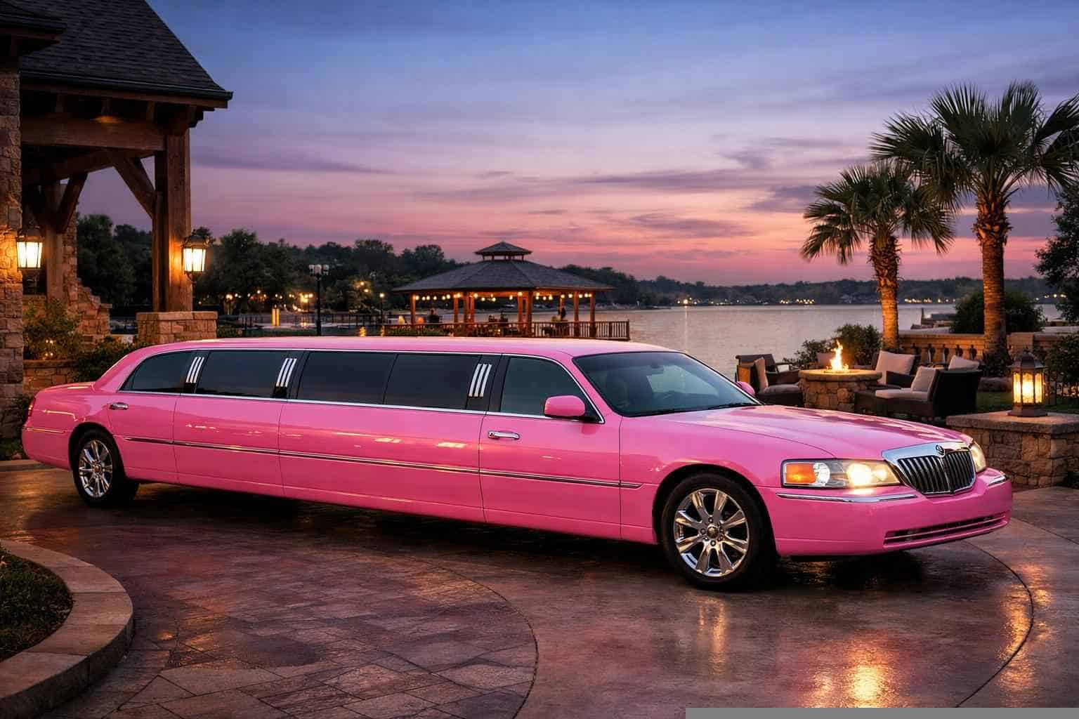 Luxury Pink Limo Rental in Wylie Texas