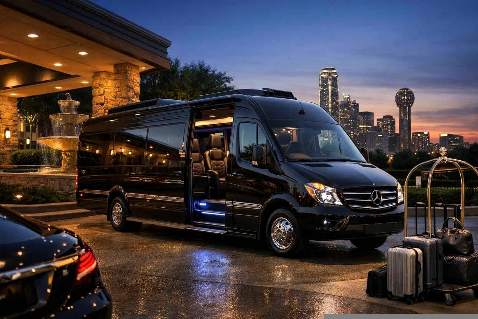 Luxury Shuttle Bus Rental in Lancaster Texas