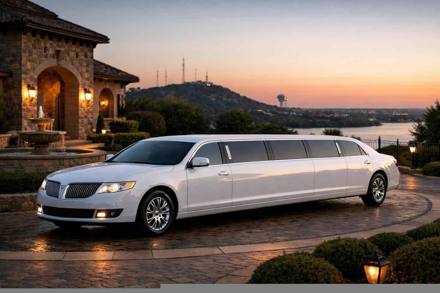 Luxury White Limo Rental in Cedar Hill Texas