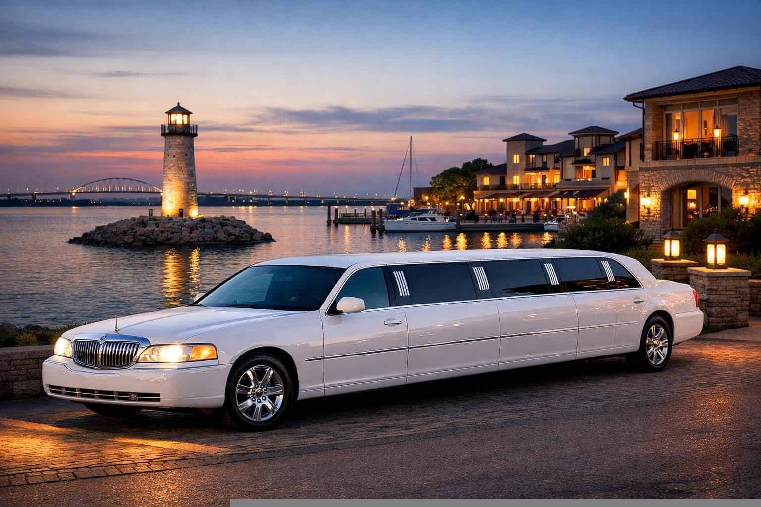 Luxury White Limo Rental in Rockwall Texas
