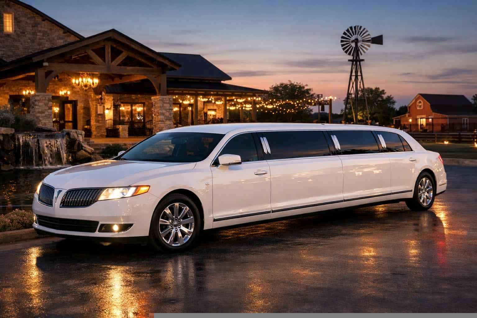Luxury White Limo Rental in Wylie Texas