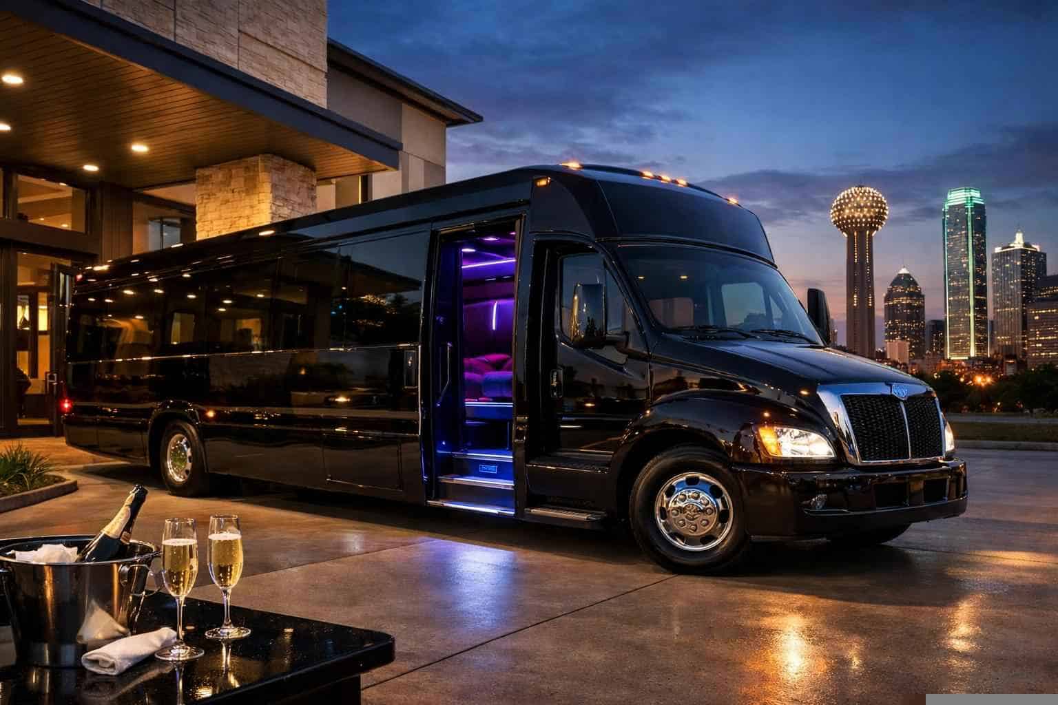 Mesquite Texas Black Party Bus Rental
